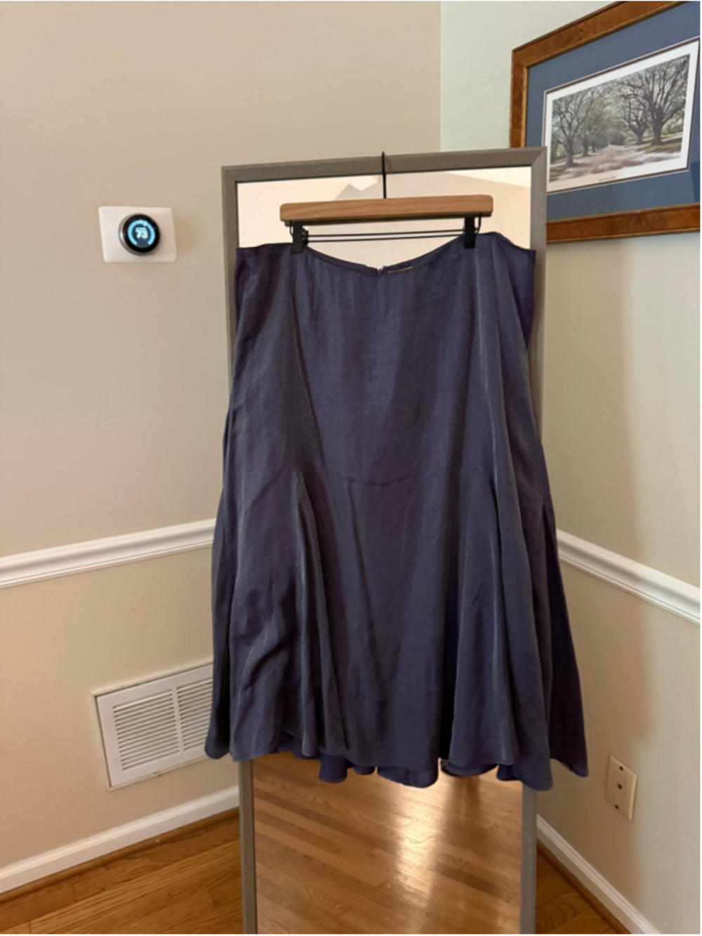 Women's Midnight Velvet A-Line Skirt Size 18W Purple